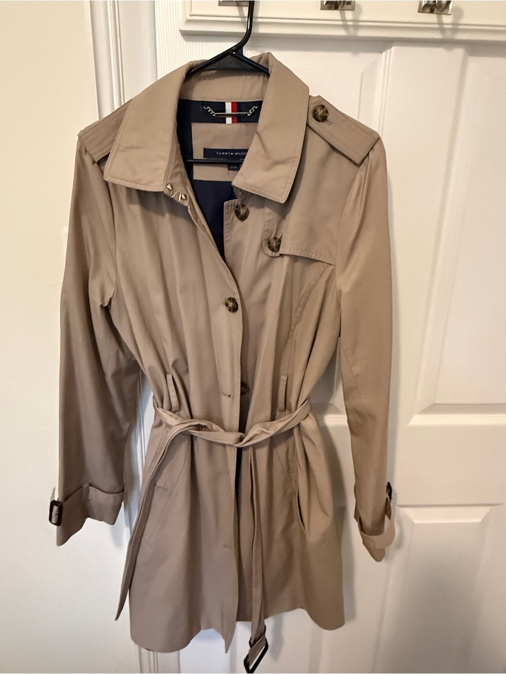 Tommy Hilfiger Tan Trench Coat with Belt